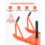 VEVOR Gewichtsschlitten Kraftschlitten Krafttrainingsschlitten zur Verbesserung der Geschwindigkeit bei sportlichen Übungen, Fitnessgerät mit Griff, kompatibel mit 25/51 mm Gewichtsscheiben Orange