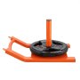VEVOR Zugschlitten für Krafttraining, Fitness-Kraft-Geschwindigkeitstrainingsschlitten, Trainingsgerät aus Stahl für Sportliche Übungen, Geeignet für 2,54 cm und 5,08 cm Gewichtsscheiben, Orange