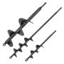VEVOR Gartenbohrer φ38x220mm φ48x370mm φ77,6x300mm Erdbohrer Bohrmaschine PCM-Stahl Pfahlbohrer für 9,53mm Sechskant-Bohrschrauber Spiralbohrer Erdlochbohrer zum Pflanzen & Mischen von Samen