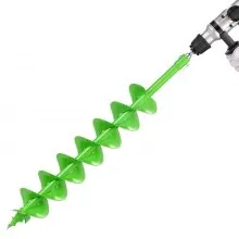 VEVOR Erdbohrer Pfahlbohrer Erdlochbohrer Gartenbohrer für Bohrmaschine 12x79cm