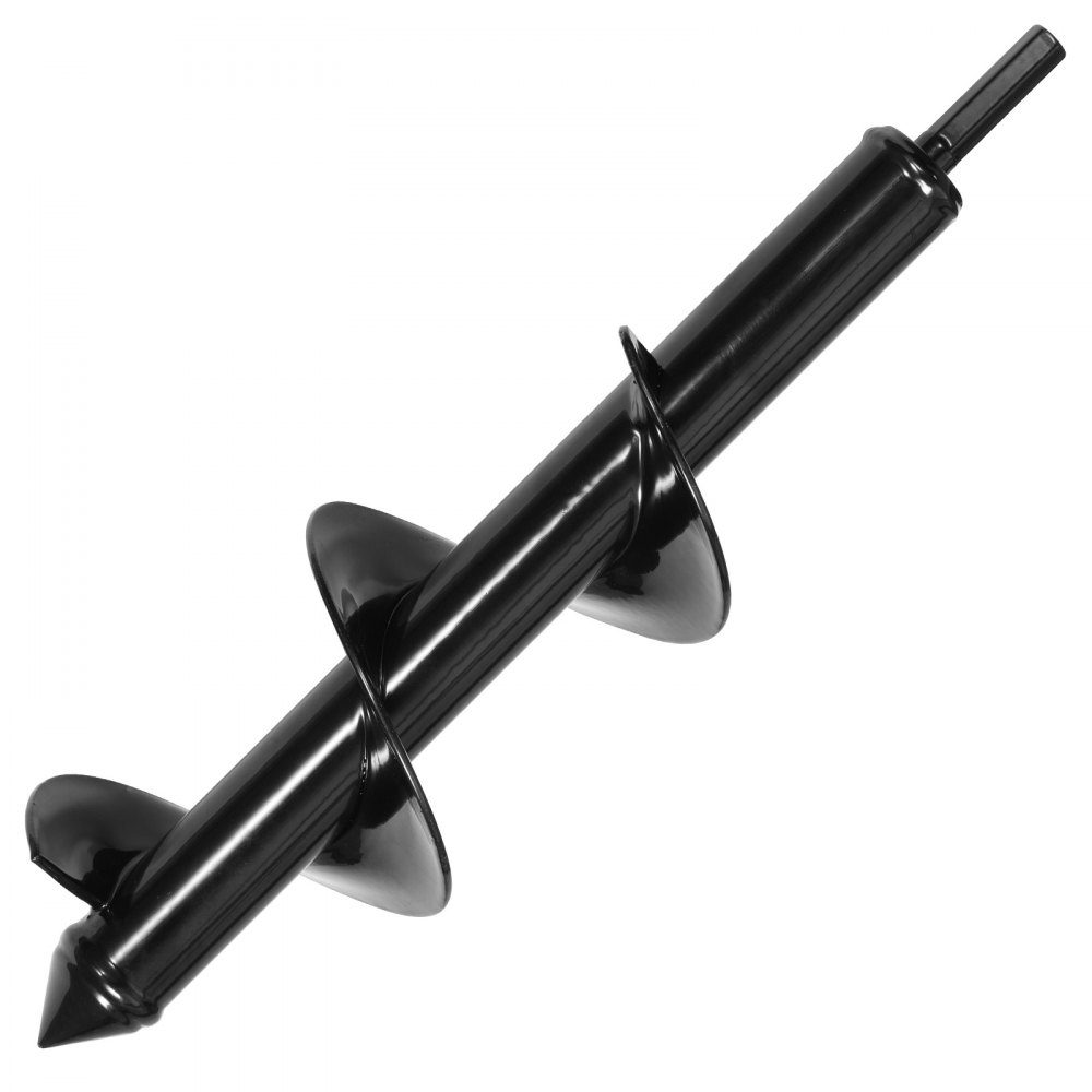 VEVOR Erdbohrer für Bohrmaschine, Ø 80x290 mm Pfahlbohrer, für 3/8-Zoll-Sechskant-Bohrer, Pfahlbohrer, Durchlässenbohrer, Lochbohraufsätze zum Graben von Gartenpfostenlöchern & Zäunen