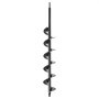 VEVOR Auger Drill Bit for Planting, 80 x 600 mm Spiral Drill Bit, for 3/8" Hex Drive Drills, Heavy Duty Bulb Planter Tool, Hole Drilling Attachments for Garden Post Hole Digger Fence Digging
