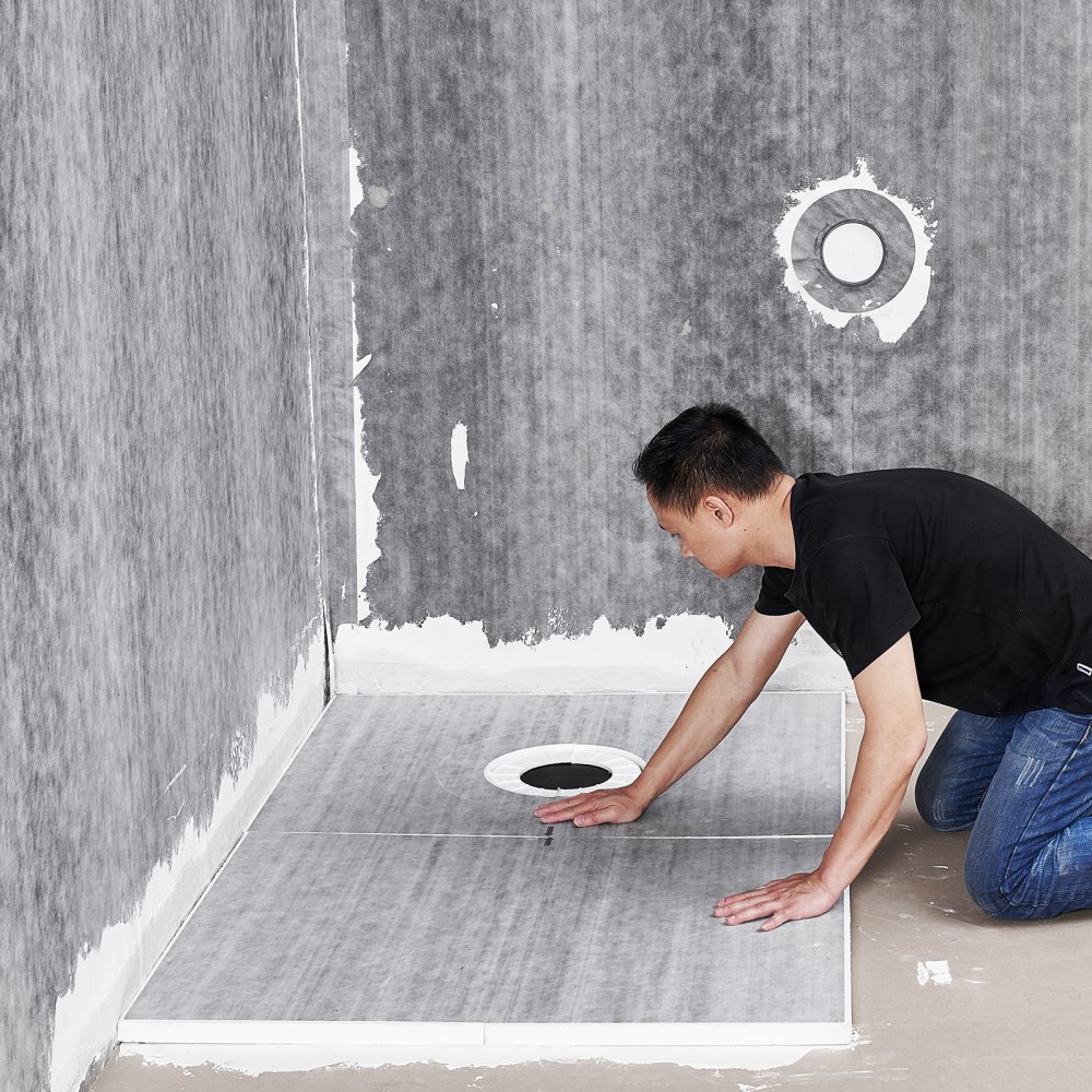 VEVOR Shower Rim Set, 1524 x 965 x 28 mm, Large Shower Tray Set with 16.5 cm Offset Drain, Lightweight EPS Shower Installation Sets with 2 Waterproof Sheets, Shower Tray Tilt Bars