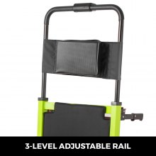 VEVOR 200W Elektrisch Rollstuhl Treppenlift Kletteraufzug Motorisierte Lithiumbatterie Klettern Crawler Elektrische Treppe Rollstuhl Aluminiumlegierung Faltbare Tragbare(Grün)