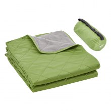 VEVOR Campingdecke Reisedecke 2,08x1,4m 330GSM für Outdoor-Reisen Grün/Grau