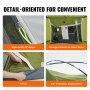 VEVOR Campingzelt 3 Personen Wurfzelt 214 x 214 x 122 cm Kuppelzelt Plane aus 190T Dacron+150D Oxford Gestell aus 7,62 mm Fiberglas Trekkingzelt Festivalzelt Grün Ideal für Camping Festivals