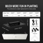 VEVOR 300W Dimmbar Pflanzenlampe  40x60x12cm LED Pflanzenlampe 710x Samsung 281B Vollspektrum 40000lm Lichtstrom Wachstumslampe 760nm Infrarot-Wellenlänge Pflanzenlicht Gewächshaus Anbauzelt Balkon