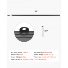 VEVOR Metall-Landschaftseinfassung, 10er-Pack, 152,4 cm, rostbeständig, biegsam, für Hof und Garten