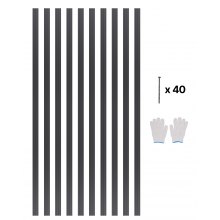 VEVOR Metall-Landschaftseinfassung, 10er-Pack, 152,4 cm, rostbeständig, biegsam, für Hof und Garten