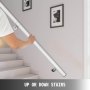 VEVOR Eingangsgeländer Weiß Treppengeländer 183 cm Durchmesse 5 cm aus Aluminiumlegierung Moderne Mühelose Montage Komplettes Zubehör für