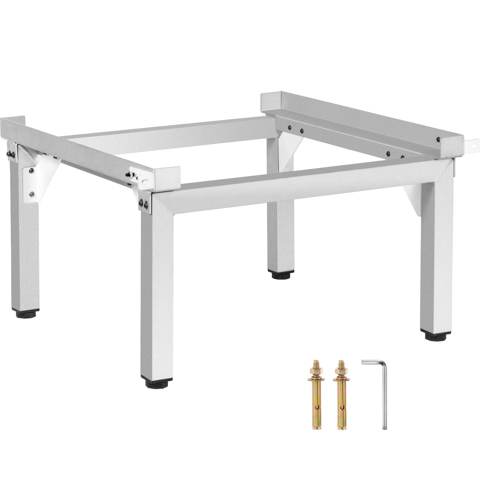 Vevor Einzel Waschmaschinen Untergestell Waschmaschinensockel 62,6x61x38,3cm Alu