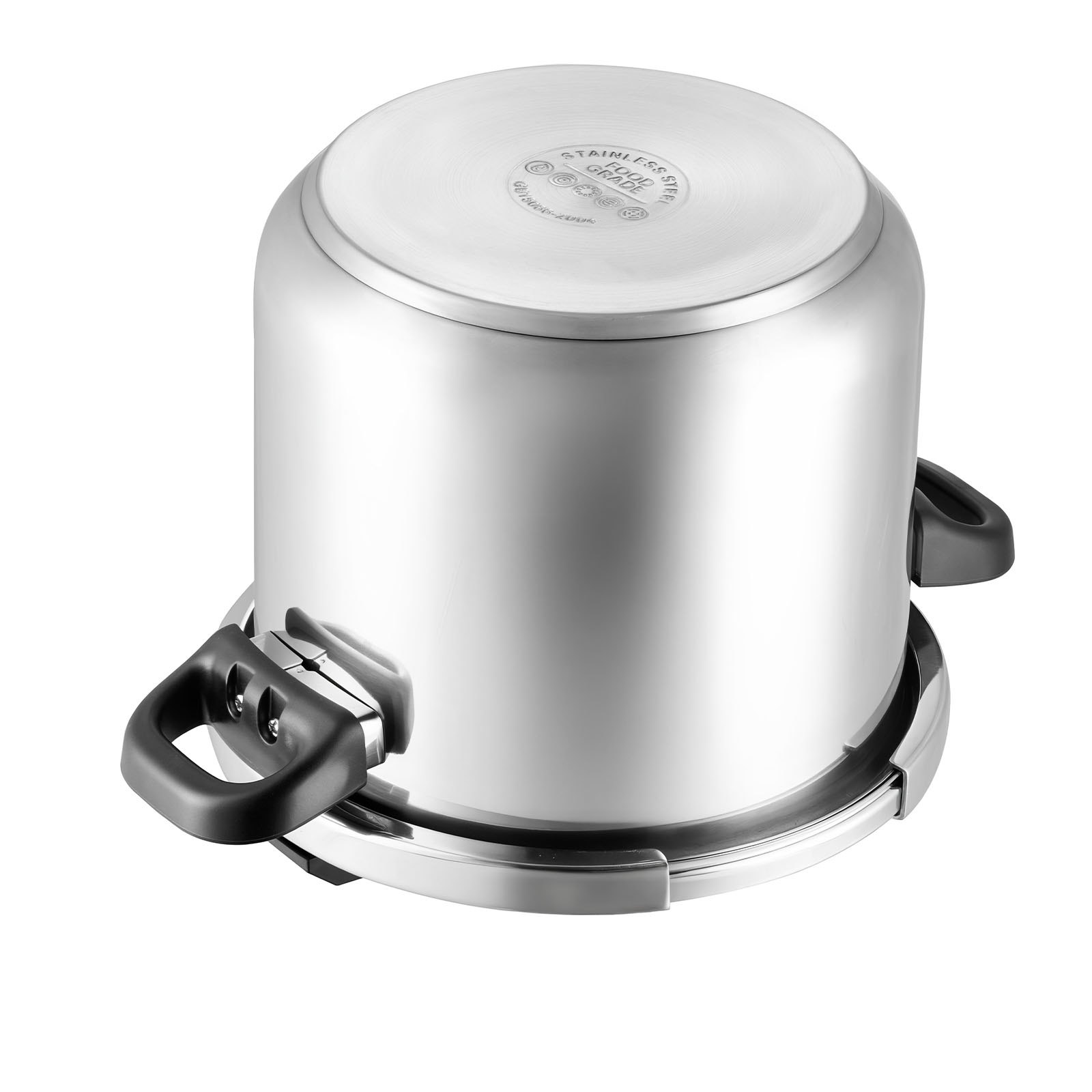 VEVOR Pressure Cooker, 11.3L Pressure Cooker Stainless Steel, Pressures Canner with Steaming Rack, Tempered Glass Lid, Three Pressures Settings for Meat, Beans, Rice, Soup, Sauces, Cook up to 100 kPa