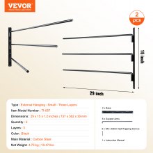 VEVOR 2x Sattelhalter mit drei Ebenen Sattelständer Zaumzeug Halter Wandmontage