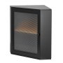 VEVOR Eck-Brotkasten Acrylfenster Brotbox 321x321x427 mm Bambusholz Schwarz Ideal für Bagels, Muffins & Selbstgebackenes Brot, Magnetverschluss & 3-Stufig Höhenverstellbarer Einlegeboden, Belüftet