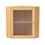 VEVOR Eck-Brotkasten 2 Ebenen Acrylfenster Brotbox 321x321x427mm Bambusholz Ideal für Bagels, Muffins & Selbstgebackenes Brot, Magnetverschluss & 3-Stufig Höhenverstellbarer Einlegeboden, Belüftet