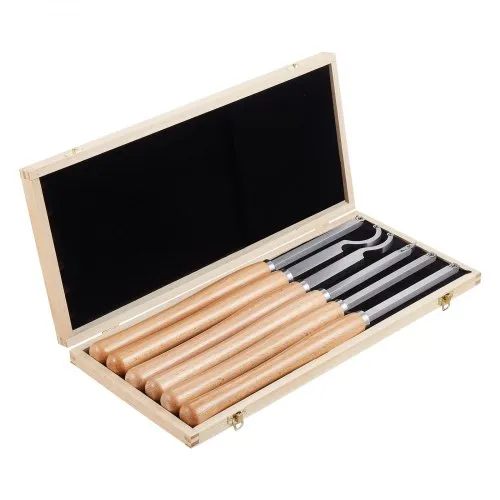 Drechseleisen-Set Mit Hartmetall-Schneidplatten – 4-teiliges Drechselwerkzeug In Holzkoffer – Inkl. Ersatzschrauben & Schlüssel (4AA)