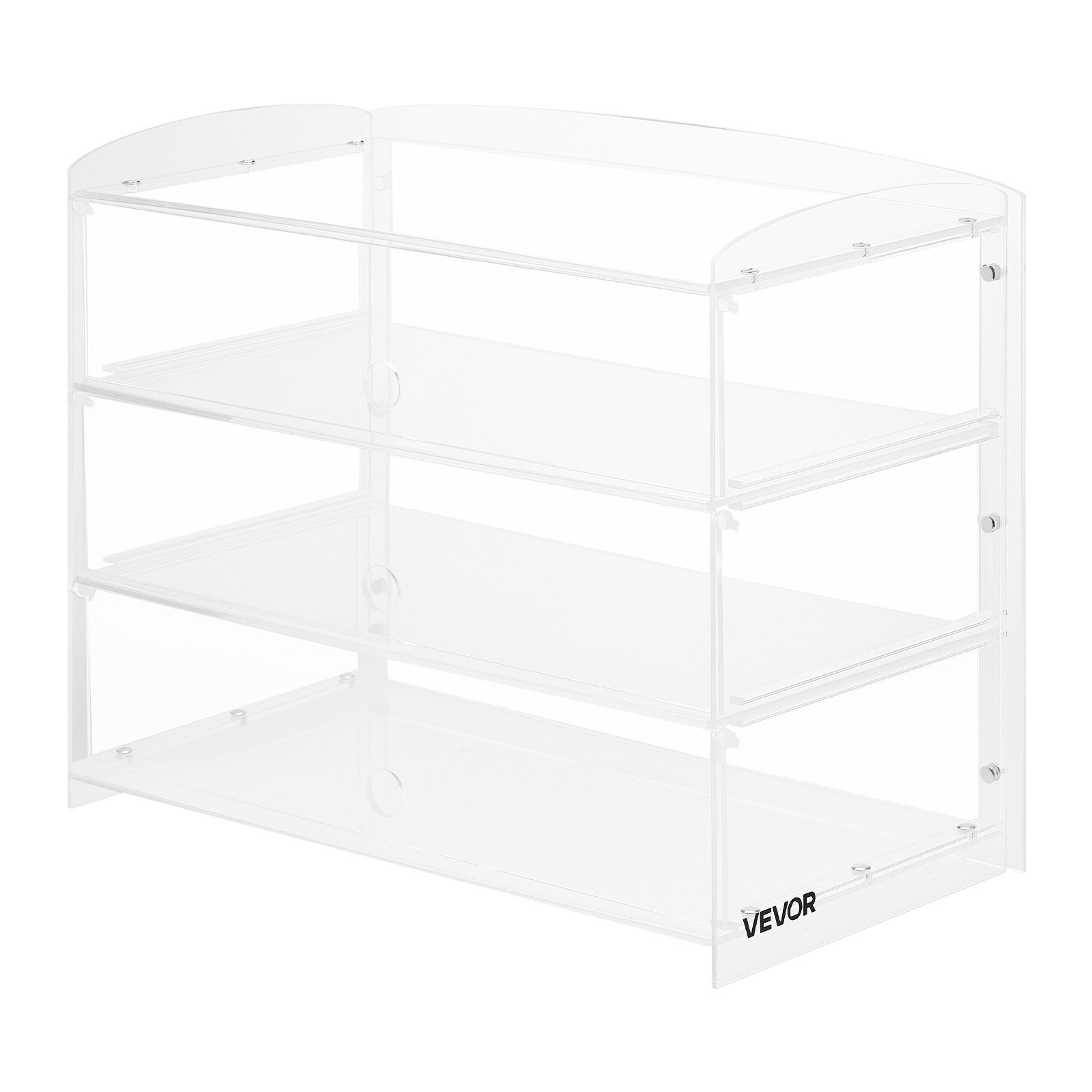 VEVOR Bakery Display Case, 3-Tier Commercial Countertop Pastry Display Case, Clear Acrylic Bread Box for Kitchen, Party Cake Cabinet with Flip-Up Door for Cookie Dessert Donut, 482 x 232 x 380 mm