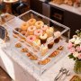 VEVOR Bakery Display Case, 2-Tier Commercial Countertop Pastry Display Case, Clear Acrylic Bread Box for Kitchen, Party Cake Cabinet with Magnetic Rear Door for Cookie Dessert Donut, 526x400x305 mm