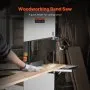 VEVOR Bandsäge 1100W Elektrische Tischsäge 440–846U/min 1-1/2PS 330mm Höhe