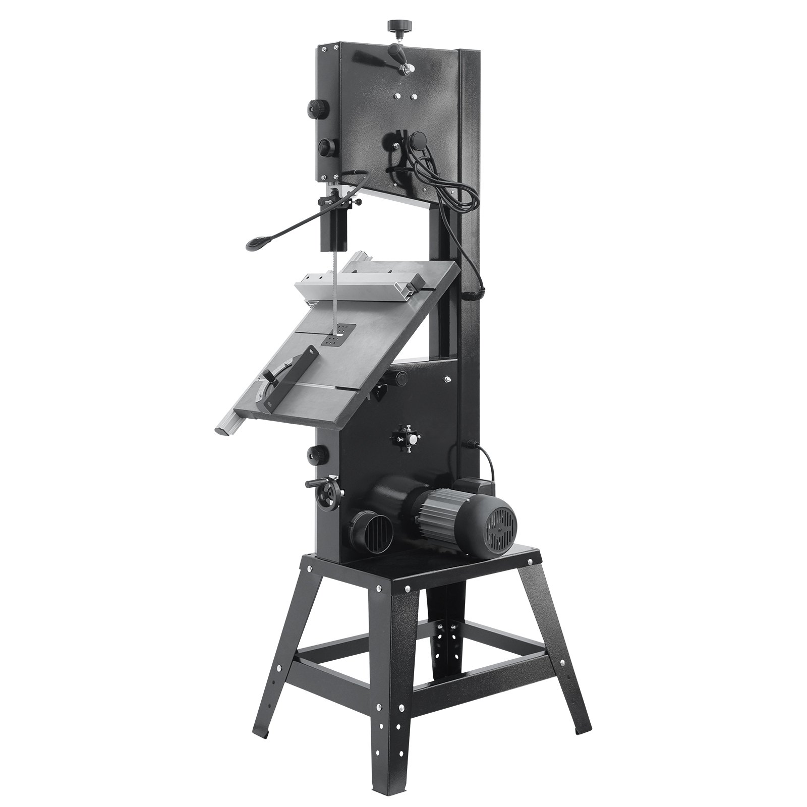 VEVOR Bandsäge, 340 mm, Tischsäge mit Ständer, 440–846 U/min stufenlos machbare Geschwindigkeit, 1100 W 1-1/2 PS, 220 V, für die Holzbearbeitung von Aluminium, Holz, Metall & Kupfer