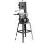 VEVOR Bandsäge mit Ständer, 9,65 Zoll, 506 U/min / 920 U/min, Tischbandsäge mit zwei Geschwindigkeiten, 370 W, 1/2 PS-Motor, 6 Zoll Schnitthöhe, 72,13 Zoll Sägeblattlänge, mit Anschlag und Gehrungsanschlag, für die Holzbearbeitung von Aluminium und Kunststoff