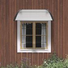 VEVOR Vordach Haustür 965x1017mm Überdachung UF50+ PC-Sonnenschutzfolie Haustürvordach PC-Blatt + ABS-Halterung + Aluminium-Verbinder Pultvordach UV-beständig Haustürdach Pultbogenvordach