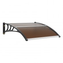 VEVOR Vordach Haustür 965 x 1017 mm Überdachung UF50+ PC-Sonnenschutzfolie Haustürvordach PC-Blatt + ABS-Halterung + Aluminium-Verbinder Pultvordach UV-beständig Haustürdach Pultbogenvordach