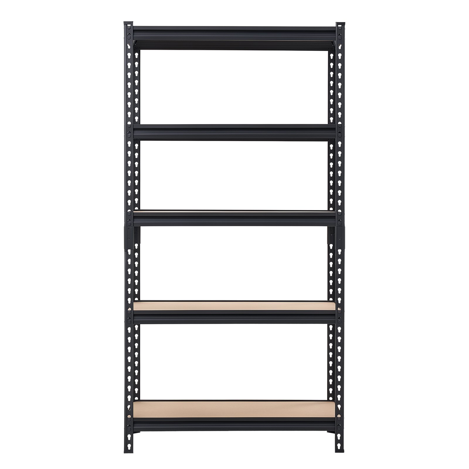 VEVOR Schwerlastregal 822x415x1594mm, 907,2kg Belastbares Lagerregal mit Stahlgestell 5 Verstellbaren MDF-Platten, Teilbares Steckregal als Werkbank, Flexibles Metallregal für Keller Garage Werkstatt