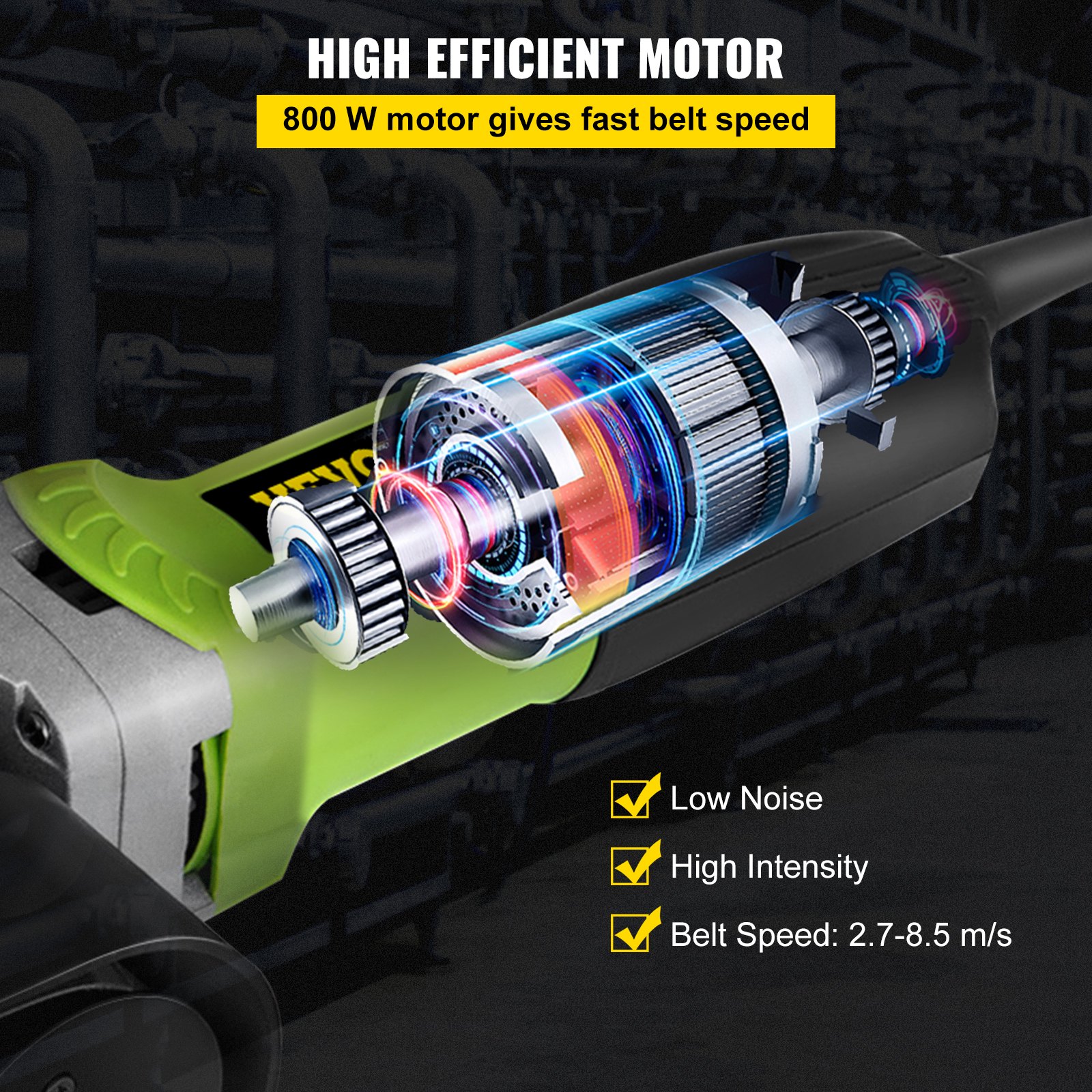 Profi Rohrschleifer Bandschleifer Schweißnaht Rohrbandschleifer 800W 220V