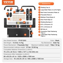 VEVOR Schrankbettfedern Mechanismus Murphy Bett Deluxe Bettstütze bis 25kg