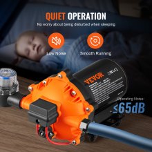 VEVOR 12V Wasserdruck-Membranpumpe Selbstansaugende Pumpe 70 PSI 5,5 GPM Boot Auto