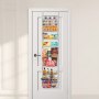 VEVOR Pantry Organizer Over-the-Door Storage, 9-Tier Hanging Spice Racks Made of Steel, Adjustable Wall-Mounted Storage Shelves, for Home Kitchen Bathroom, White