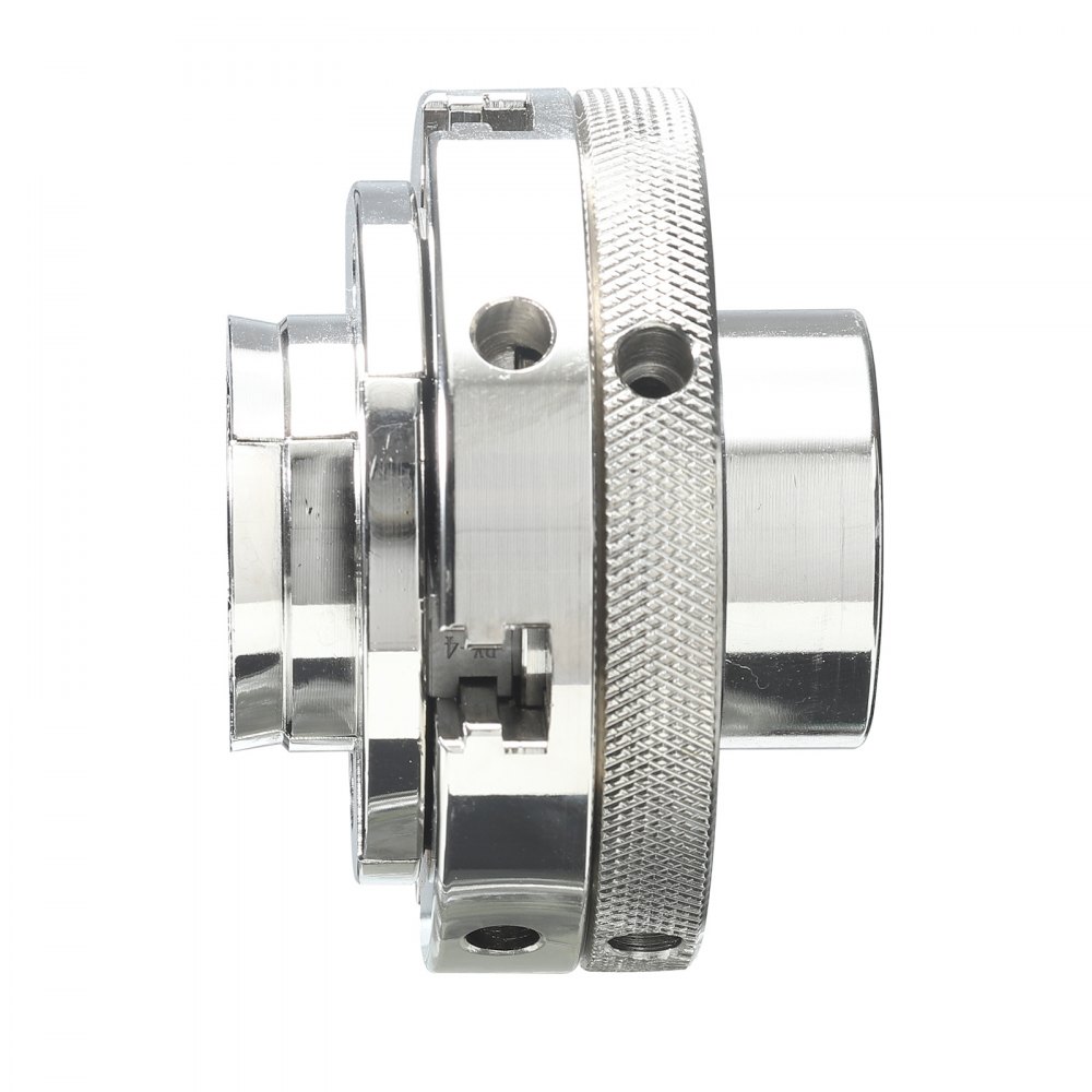 VEVOR 4 Zoll Drechselfutter Zentrierfutter (4 Backen) mit 1 Zoll x 8TPI Gewinde & Adapter, 5-tlg. Spannbacken Set (Stufen/Rund/Stift), Vernickelte Oberfläche mit Tragekoffer für Holzdrehbänke