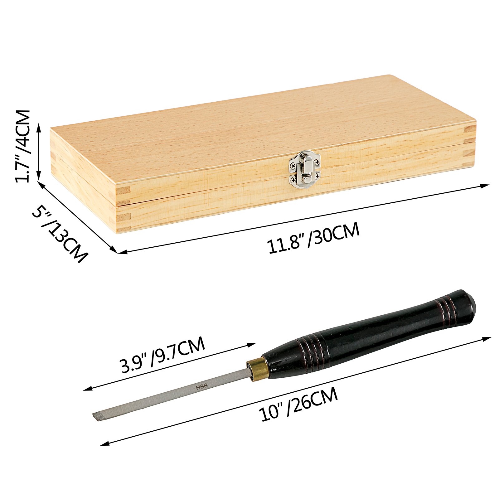 Stechbeitel Set Holz Schnitzwekzeug 3 Stück Mit Koffer Einem Kostenlosen Meißel