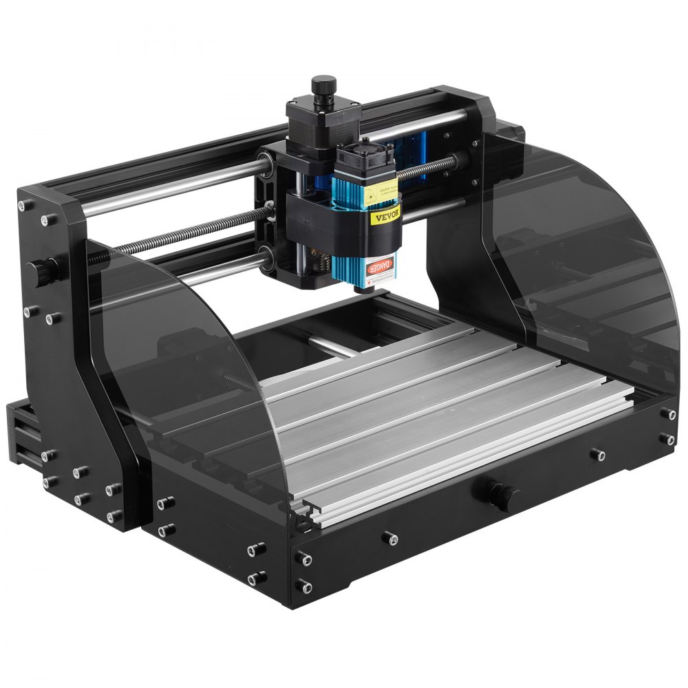 VEVOR Graviermaschine, Drechselbank 3018 Pro mit 10000RPM 3 Achsen GRBL Steuerung, DC 24 V 5 A Holzdrechselbank aus Aluminiumprofil & Bakelit, CNC Engraving Machine Lasergravierer 300 x 180 x 45 mm
