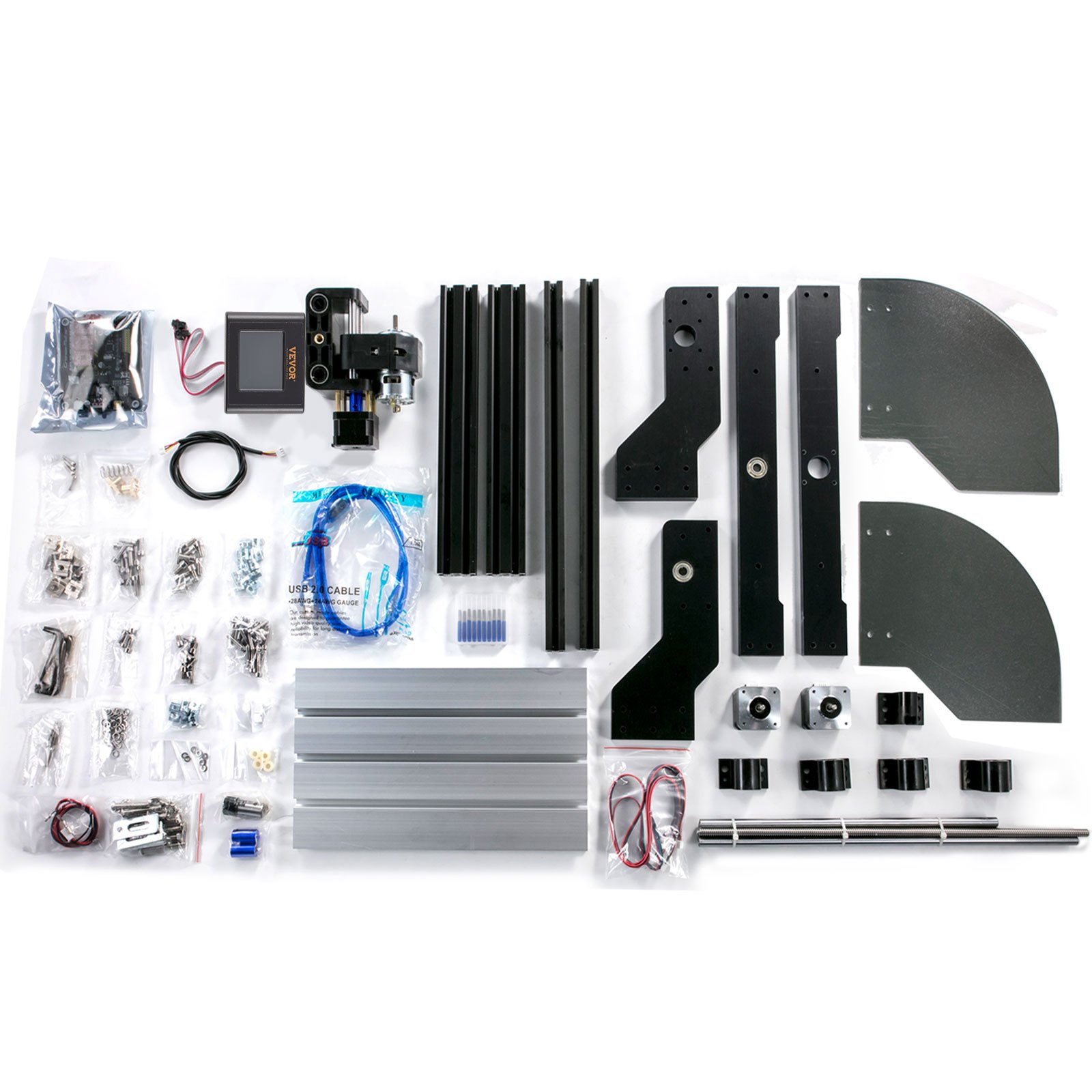 VEVOR Graviermaschine, Drechselbank 3018 Pro MAX 10000RPM 3 Achsen GRBL Steuerung, DC 24 V 5 A Holzdrechselbank aus Aluminiumprofil & Bakelit, CNC Engraving Machine Lasergravierer 300 x 180 x 45 mm