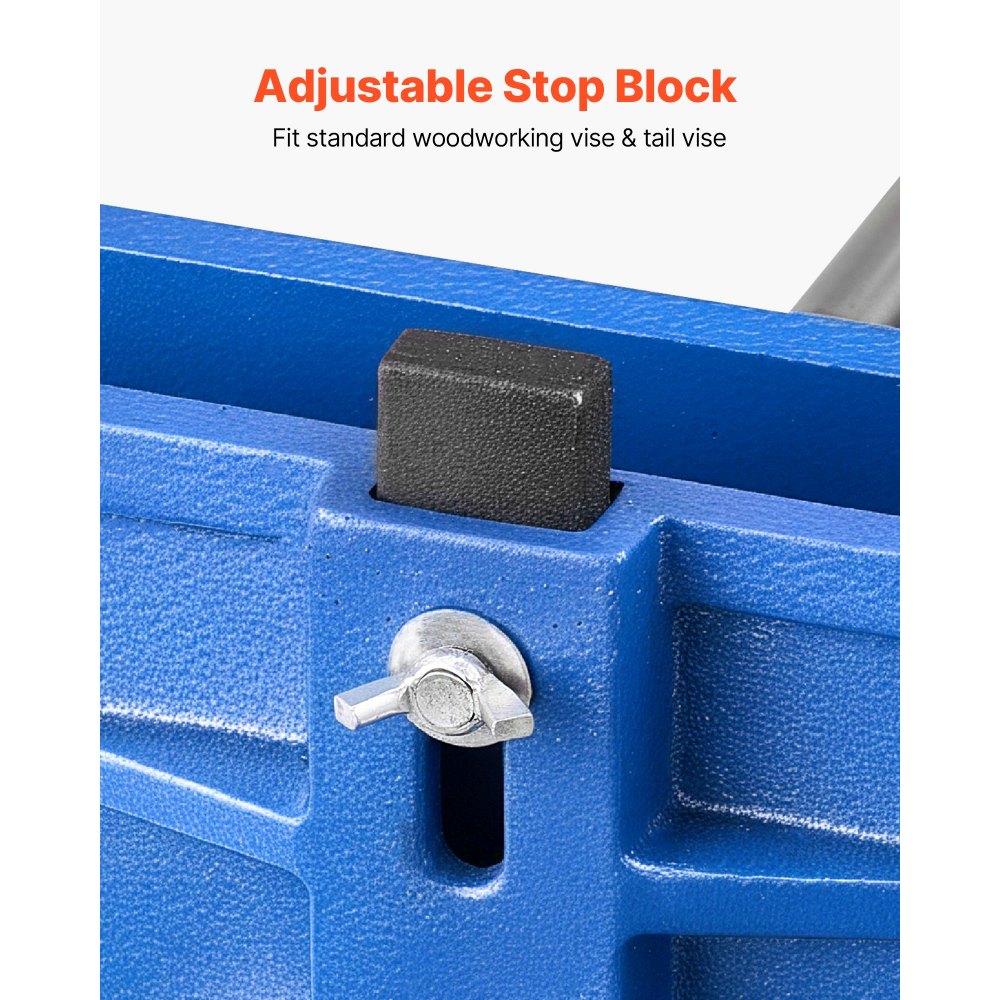 VEVOR Schnellspanner Schraubstock für Holzbearbeitung, 22,86 cm Backenbreite, Schraubstock, 25,9 cm Backenöffnung, Gusseisenkonstruktion, verstellbarer Frontanschlag, Werkbankschraubstock