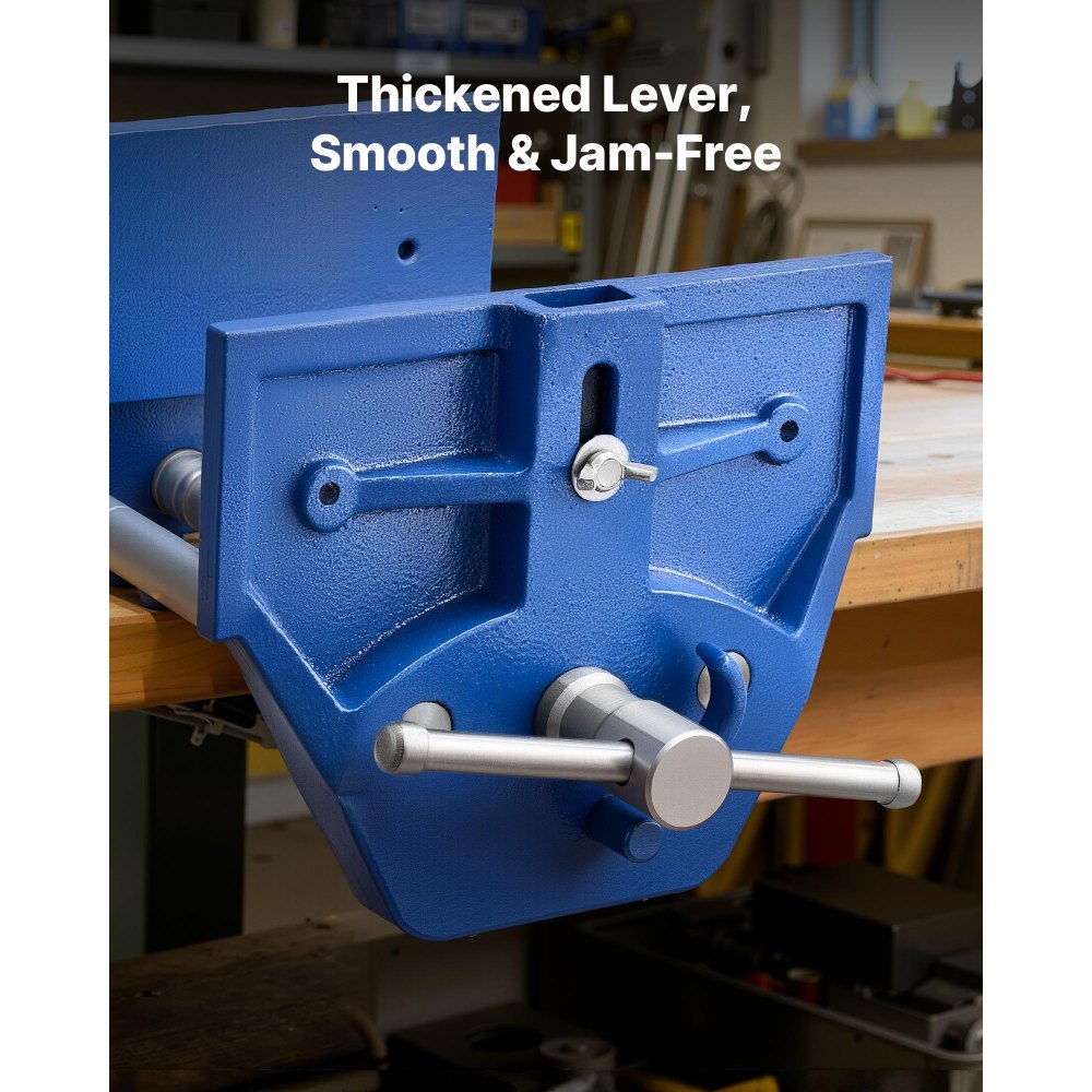 VEVOR Schnellspanner Schraubstock für Holzbearbeitung, 22,86 cm Backenbreite, Schraubstock, 25,9 cm Backenöffnung, Gusseisenkonstruktion, verstellbarer Frontanschlag, Werkbankschraubstock