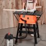 VEVOR Table Saw with Stand, 254 mm, 1800 W Construction Saw, 200 mm Max. Cutting Capacity, 4800 rpm Cutting Speed, with 24-Tooth Saw Blade, Miter Saw for Woodworking and Furniture Making