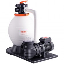 Vevor Sandfilterpumpe Oberirdisch, 1.14HP 850W Leistung, 16-zoll-sandfilterbehälter, 18000 L/h Durchflussrate, Schwimmbadpumpensystem Und Filter-kombiset Mit 6-wege-mehrwegeventil Und Siebkorb, Für Private Und Gewerbliche Pools