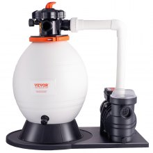 Vevor Sandfilterpumpe Oberirdisch, 1.14HP 850W Leistung, 16-zoll-sandfilterbehälter, 18000 L/h Durchflussrate, Schwimmbadpumpensystem Und Filter-kombiset Mit 6-wege-mehrwegeventil Und Siebkorb, Für Private Und Gewerbliche Pools