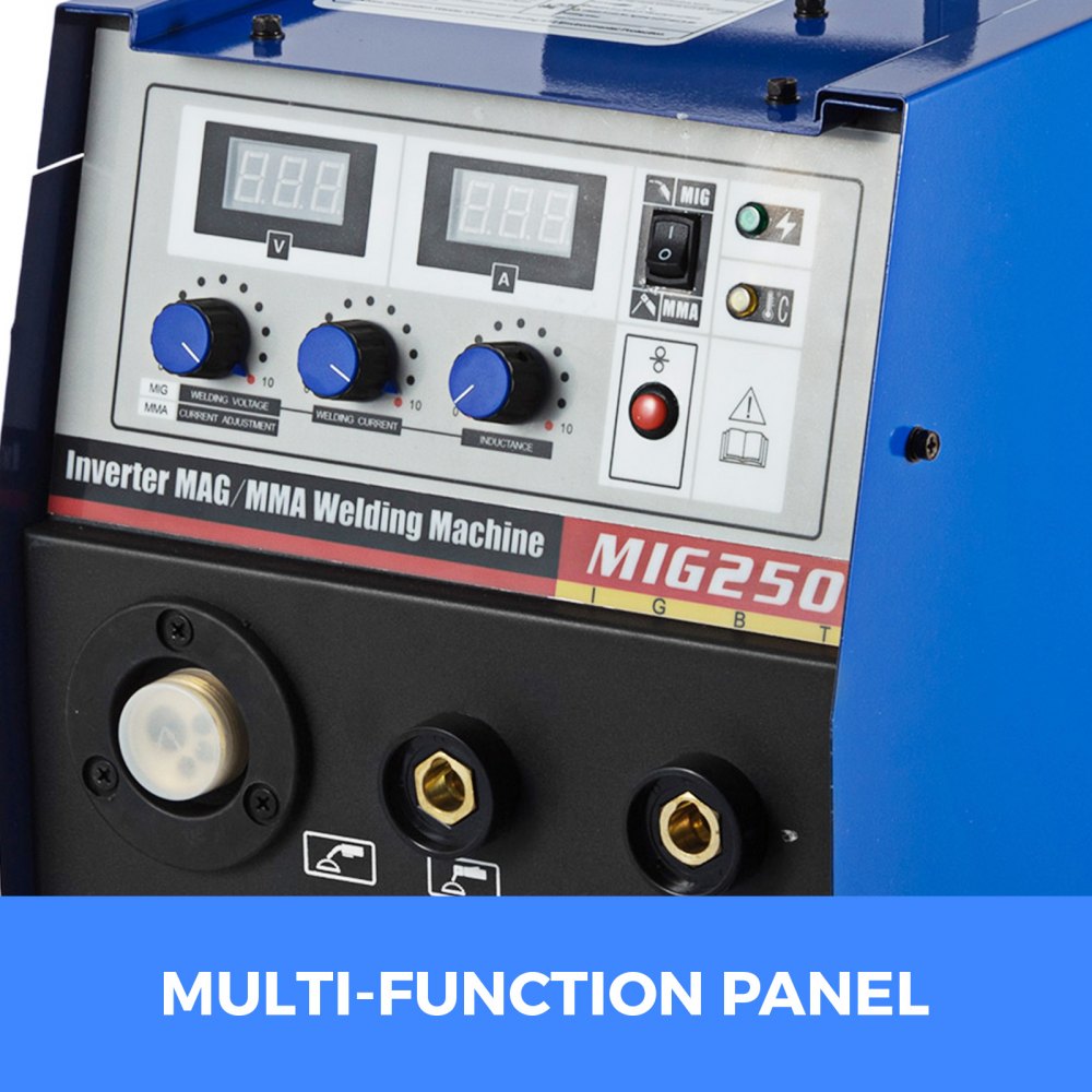 Mig 250 A Schutzgas Inverter Schweißgerät Mig Mag + E-hand Igbt 250amp 230v