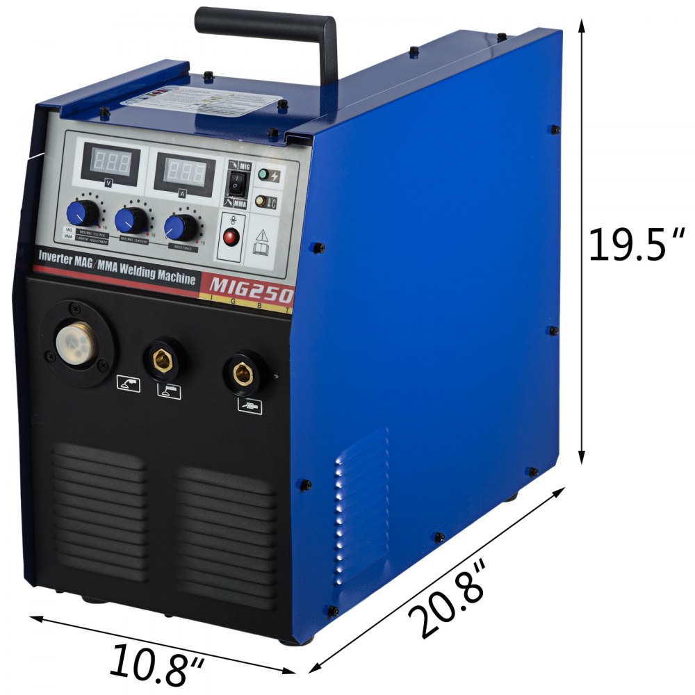 Mig 250 A Schutzgas Inverter Schweißgerät Mig Mag + E-hand Igbt 250amp 230v