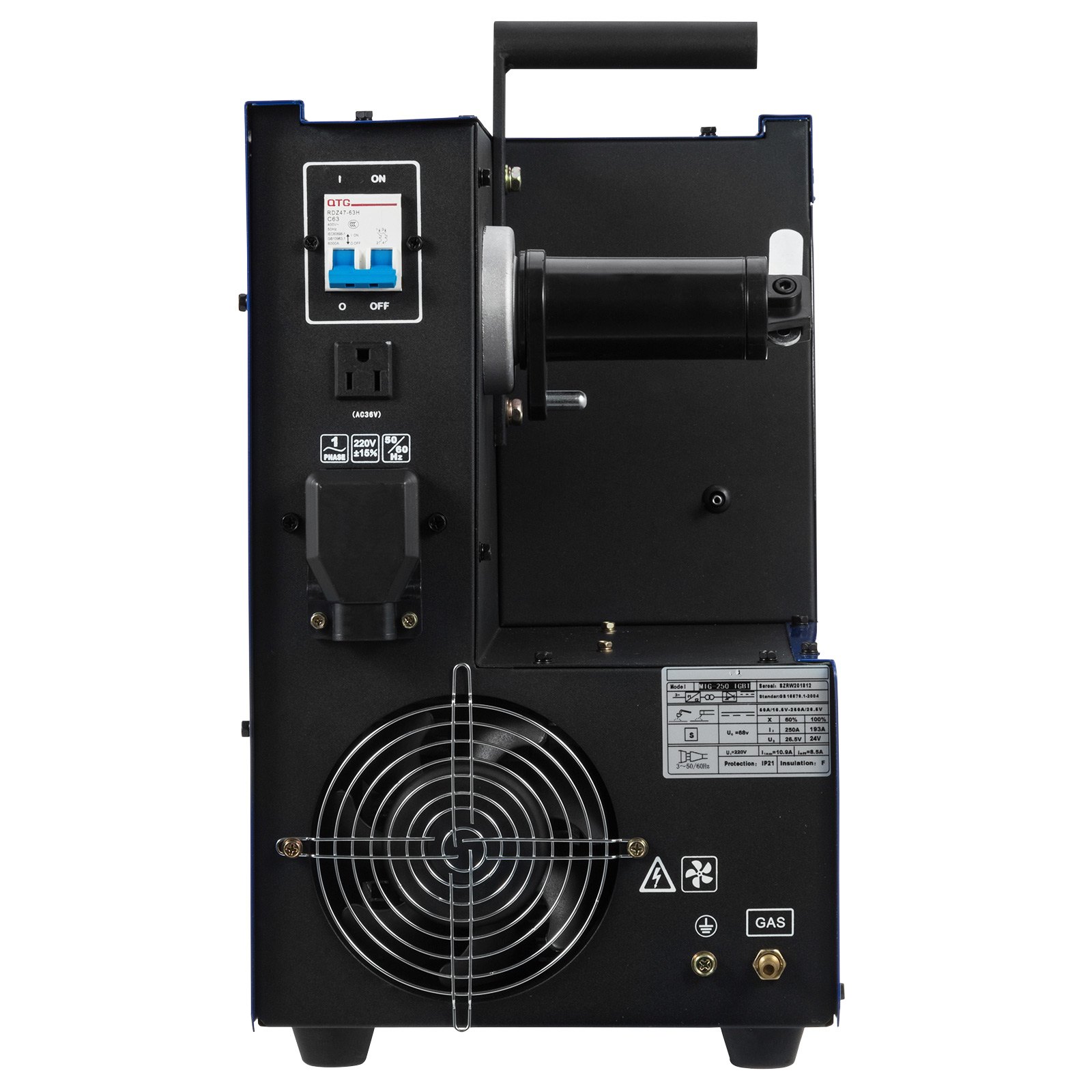 Mig 250 A Schutzgas Inverter Schweißgerät Mig Mag + E-hand Igbt 250amp 230v