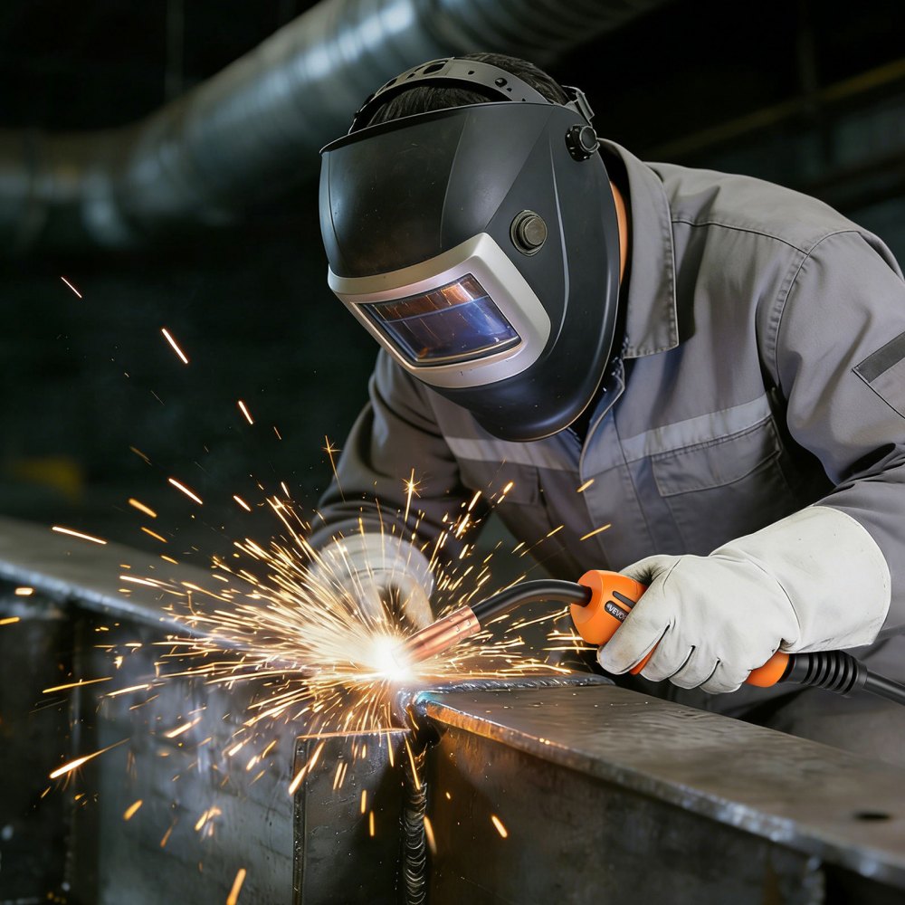 VEVOR 100A MIG Schweißbrenner mit 3 m Schlauch, MIG Schweißpistole mit 0,8/0,9 mm Ersatzdüsen, Profi-Schweißzubehör Kompatibel mit Lincoln Magnum 100L (K530-5), Schutzgasschweißgerät für Werkstatt