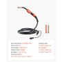 VEVOR 250-A-MIG welding gun with 4.6 m cable, welding torch compatible with LincoIn Power MlG 200, 215, 216, 255 & Wire-Matic 255 welding machines, suitable for 0.0889/0.1143cm welding wires