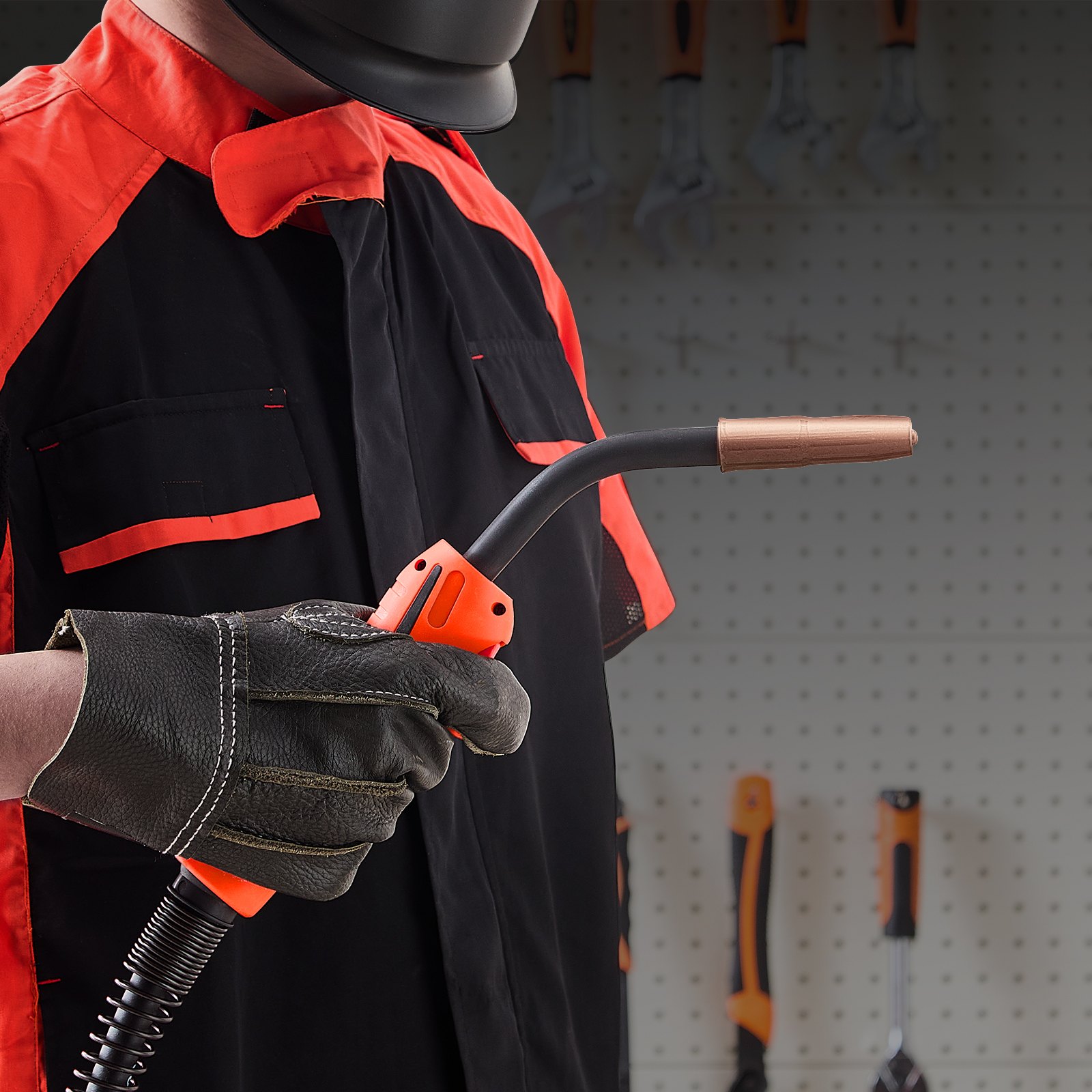 VEVOR 250-A-MIG welding gun with 4.6 m cable, welding torch compatible with LincoIn Power MlG 200, 215, 216, 255 & Wire-Matic 255 welding machines, suitable for 0.0889/0.1143cm welding wires