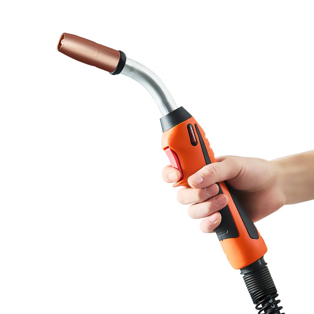 VEVOR 250-A-MIG-Schweißpistole mit 4,6 m langem Kabel, Schweißbrenner kompatibel mit Millermatic 200, 210, 212, 250, 250X, 251, 252 Schweißgeräten, geeignet für Schweißdrähte von 0,0762/0,0889/0,1143 cm