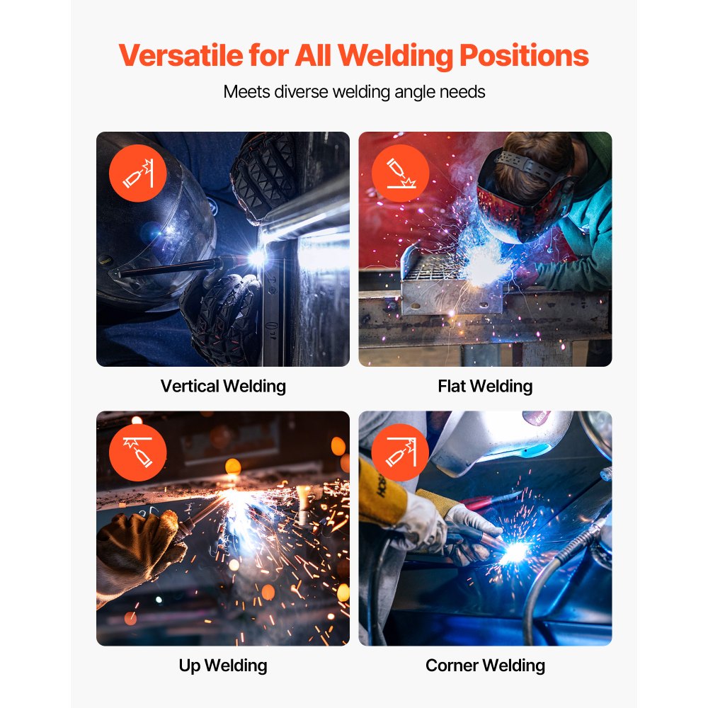 VEVOR Flux Core MIG Welding Wire, E71T-GS 0.9mm 0.9kg, Gasless Mild Steel Welding Wire with Low Spatter for All Position Arc Welding, Self-Shielded for Outdoor Use (Pack of 3 Rolls)