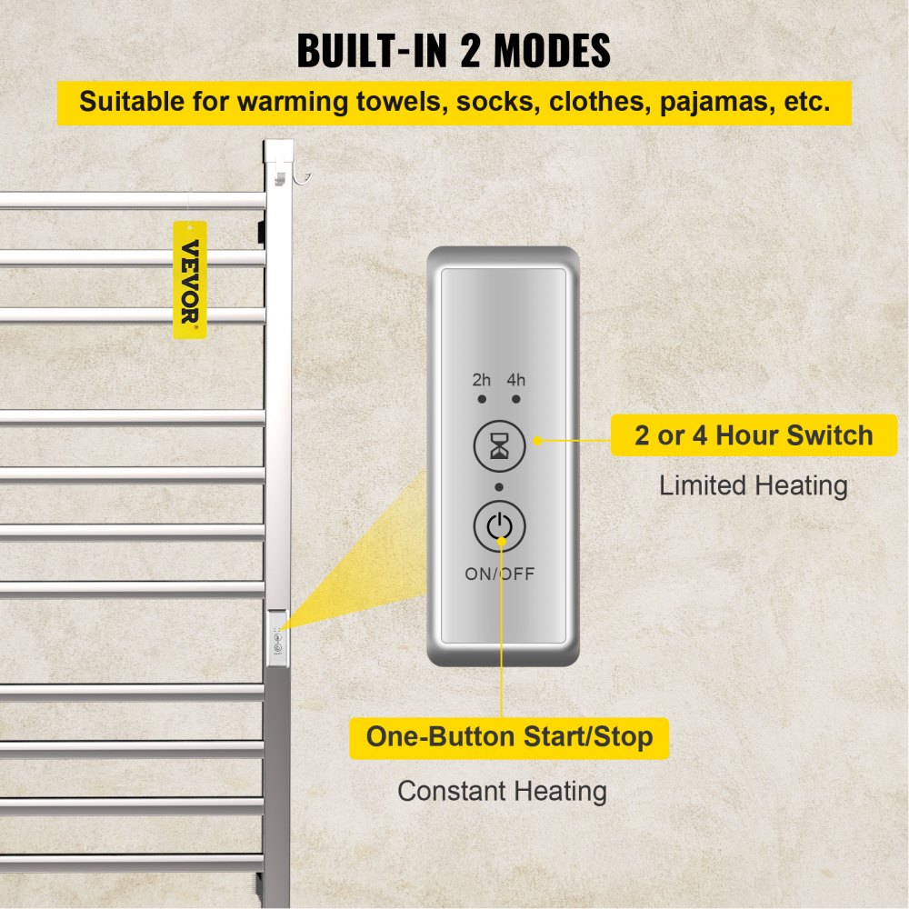 VEVOR Badheizkörper Heizkörper Handtuchheizkörper Handtuchwärmer 805x520x122mm